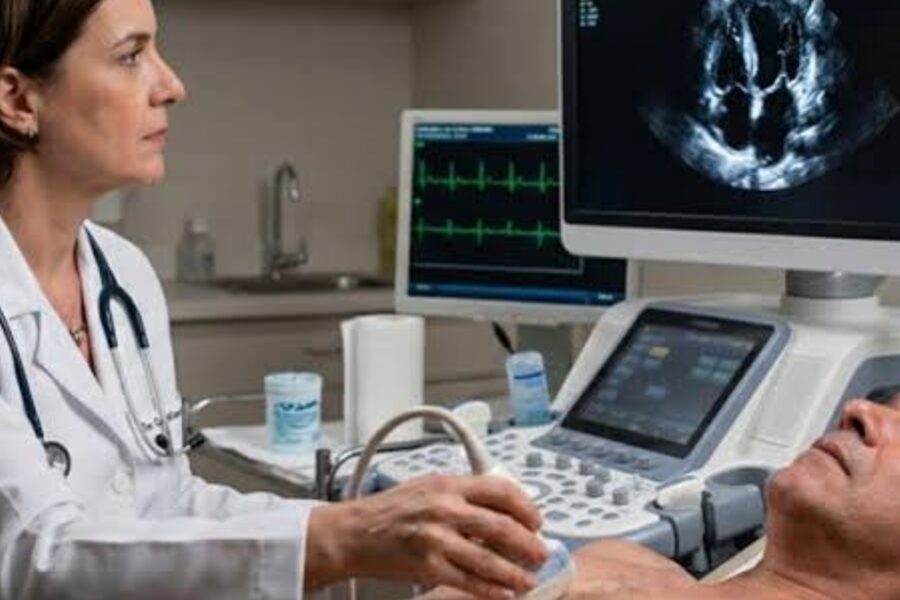 Realização de ecocardiograma